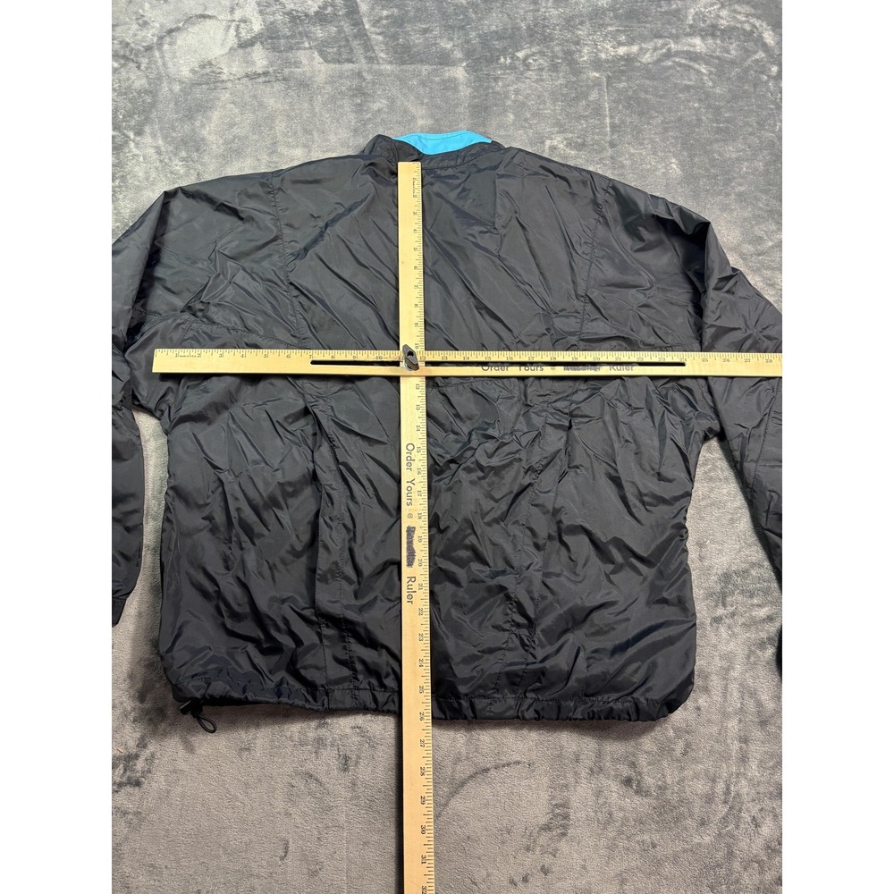 Vintage Nike Jacket Mens Large Black Teal 1/2 Zip Colorblock Windbreaker 90s - Picture 10 of 16
